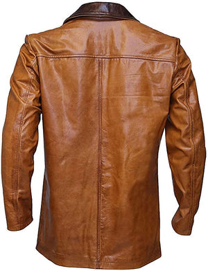 Morgan Gaming Leather Blazer Men, Brown Zing Apparel