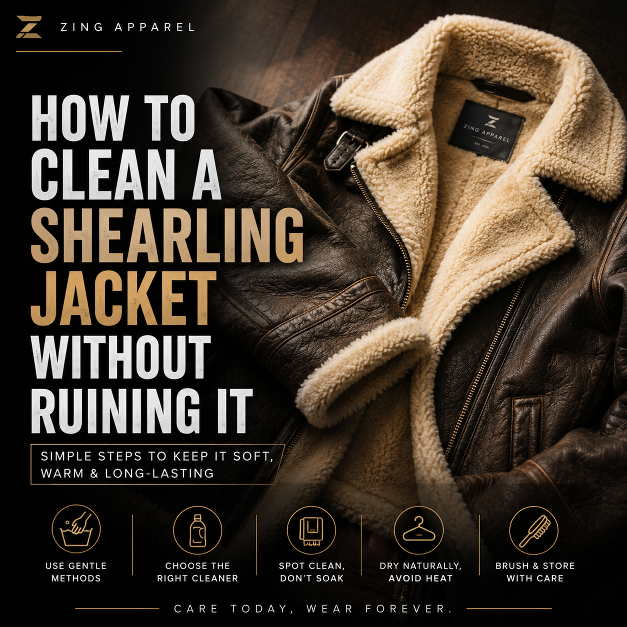 How to Clean a Shearling Jacket Without Ruining It
