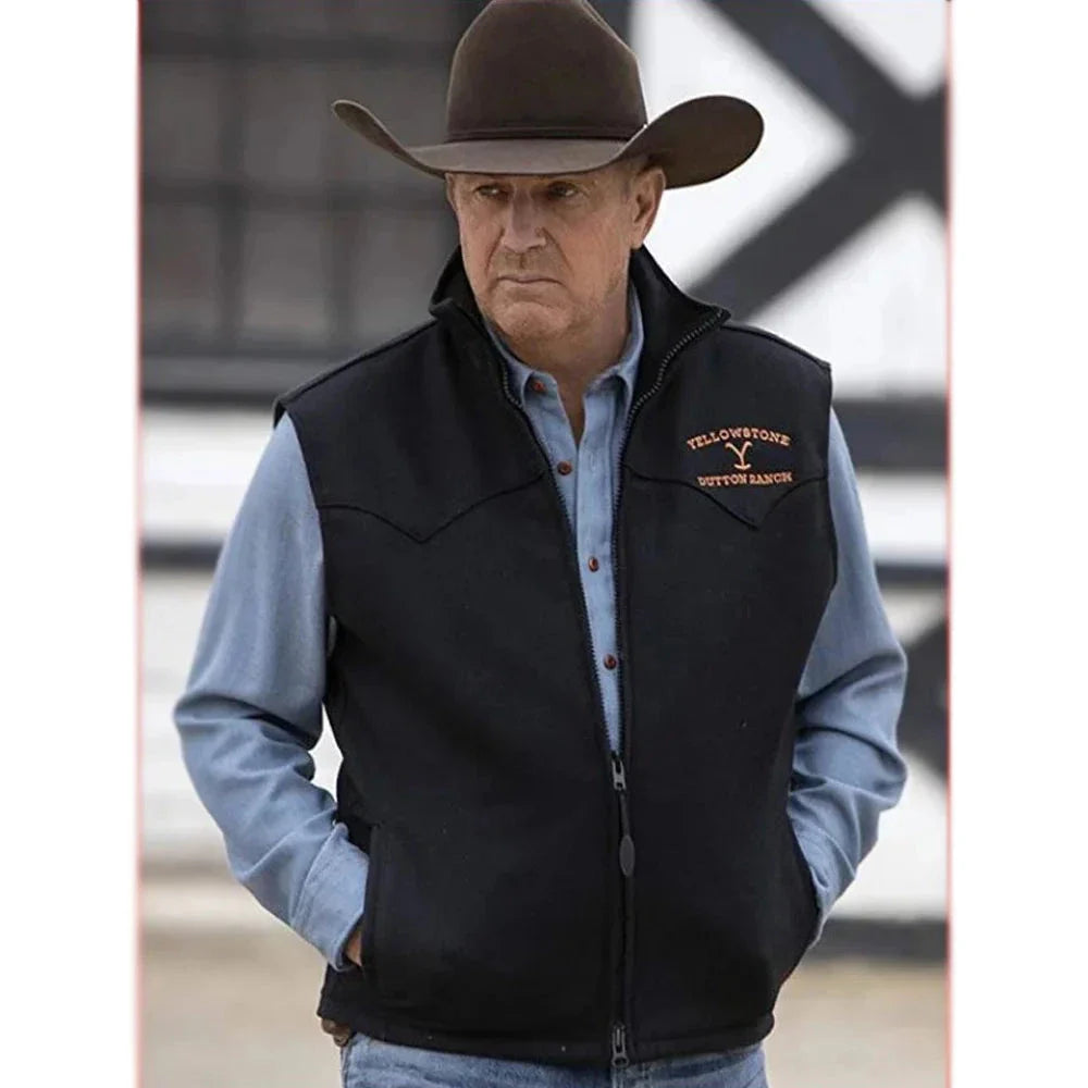 Men's Yellow Stone John Dutton Vest Zing Apparel