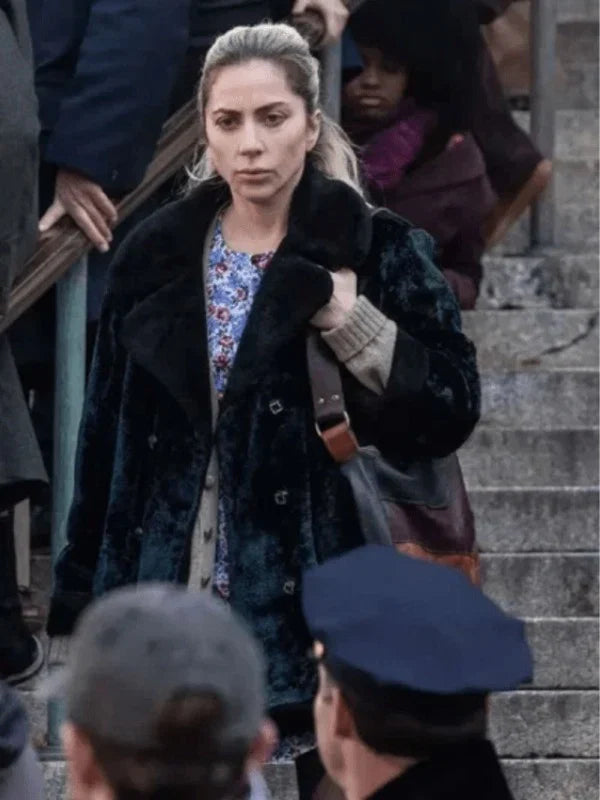 Joker 2024 Lady Gaga Black Coat
