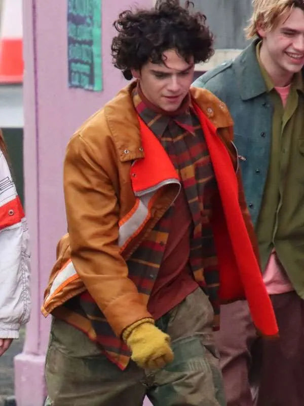 Jack Dylan Grazer 4 Kids Walk Into a Bank Brown Jacket
