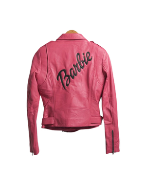 Womens Barbie Doll Pink Leather Jacket Zing Apparel