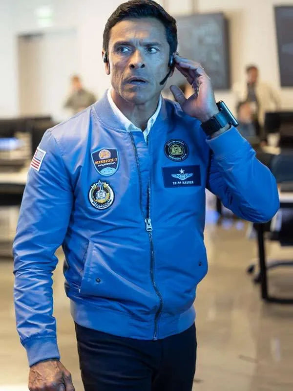 Tripp Houser 9-1-1 S09 Blue Bomber Jacket