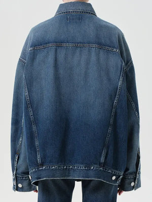 AGOLDE Blue Reworked Wayne Denim Jacket Back