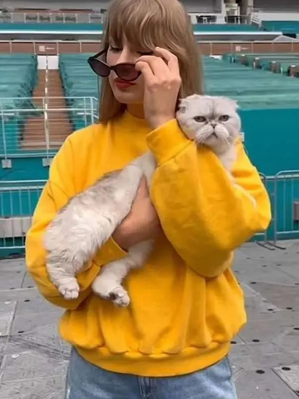American Singer Taylor Swift Yellow Sweatshirt