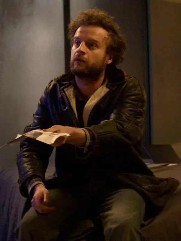 Black Mirror Andrew Gower Black Leather Jacket
