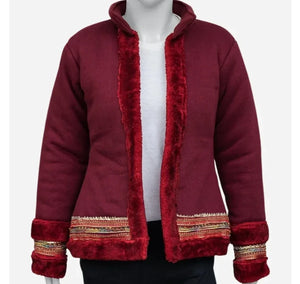 Anna-Kendrick-Movie-Noelle-Red-Shearling-Jacket