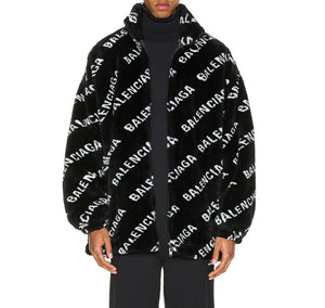 Balenciaga_Black_And_White_Fur_Jacket