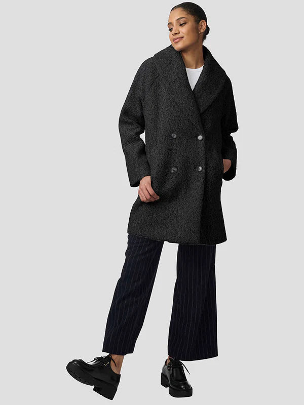 Bernardo-Double-Breasted-Boucle-Coat-Women