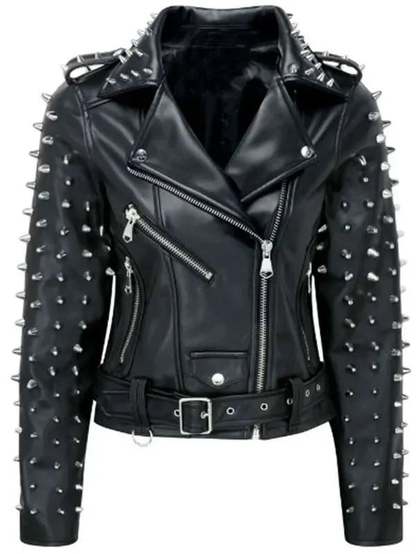 Billie-Eilish-Studded-Black-Studde-Leather-Jacket