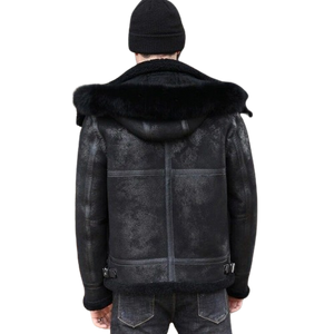 Black-Leather-Shearling-Jacket-For-Men-RAF-Aviator-Sale