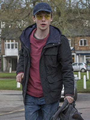 Alex Lawther Black Mirror Black Cotton Jacket
