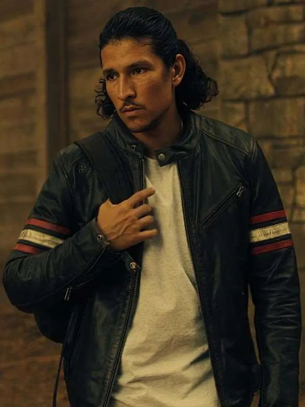 Danny Ramirez Black Mirror S06 Black Leather Jacket
