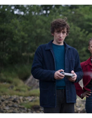 Black Mirror S06 Samuel Blenkin Blue Wool Jacket
