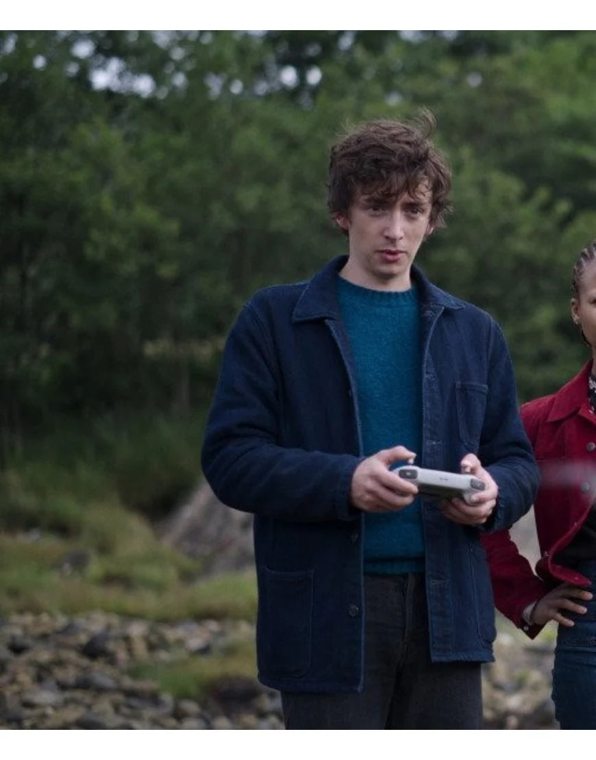 Black Mirror S06 Samuel Blenkin Blue Wool Jacket
