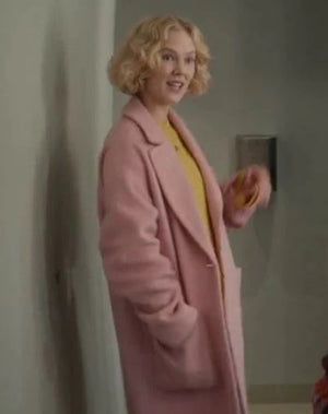 Black Mirror S07 Rosy McEwen Pink Wool Coat
