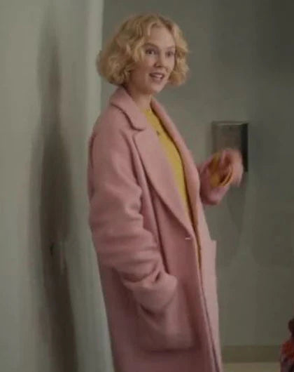 Black Mirror S07 Rosy McEwen Pink Wool Coat
