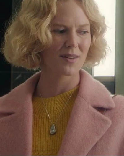 Black Mirror S07 Rosy McEwen Pink Wool Coat
