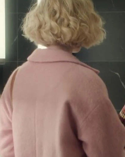 Black Mirror S07 Rosy McEwen Pink Wool Coat
