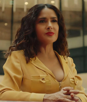 Black Mirror S06 Salma Hayek Yellow Jumpsuit

