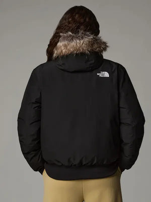 Black North Face Bomber Jacket Womens Back