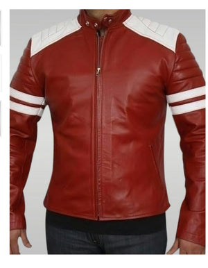 Brad Pitt Fight Club Leather Jacket