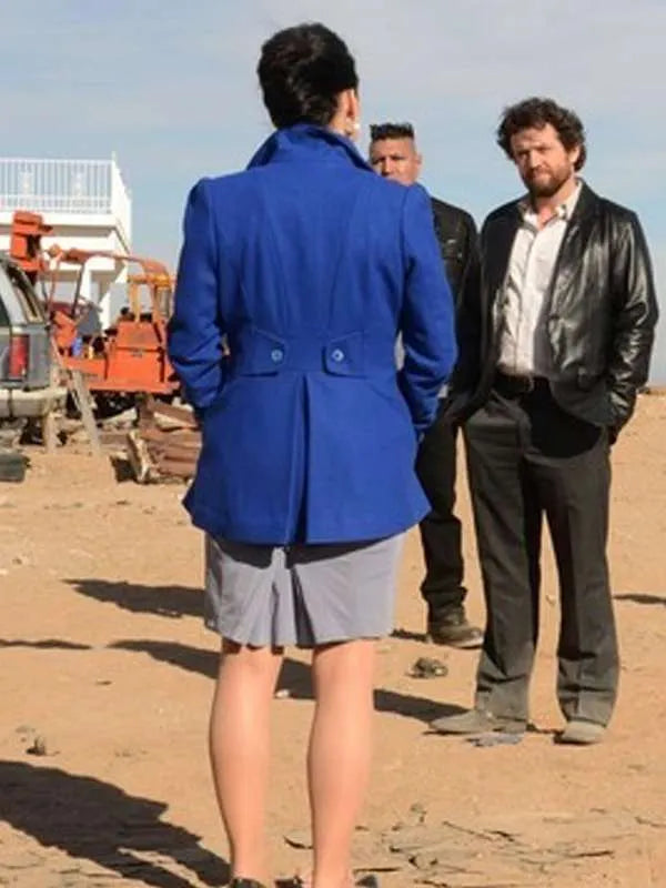 Breaking Bad Lydia Rodarte-Quayle Blue Wool Coat
