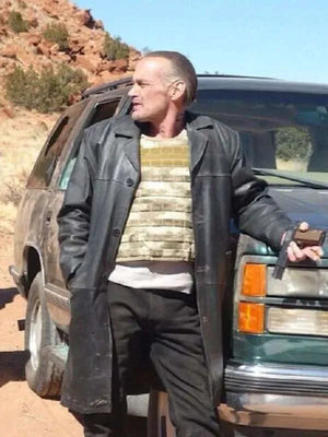Breaking Bad Michael Bowen Black Leather Coat
