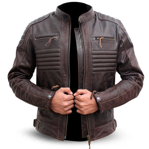 CE Armour Brown Dimex Biker Jacket