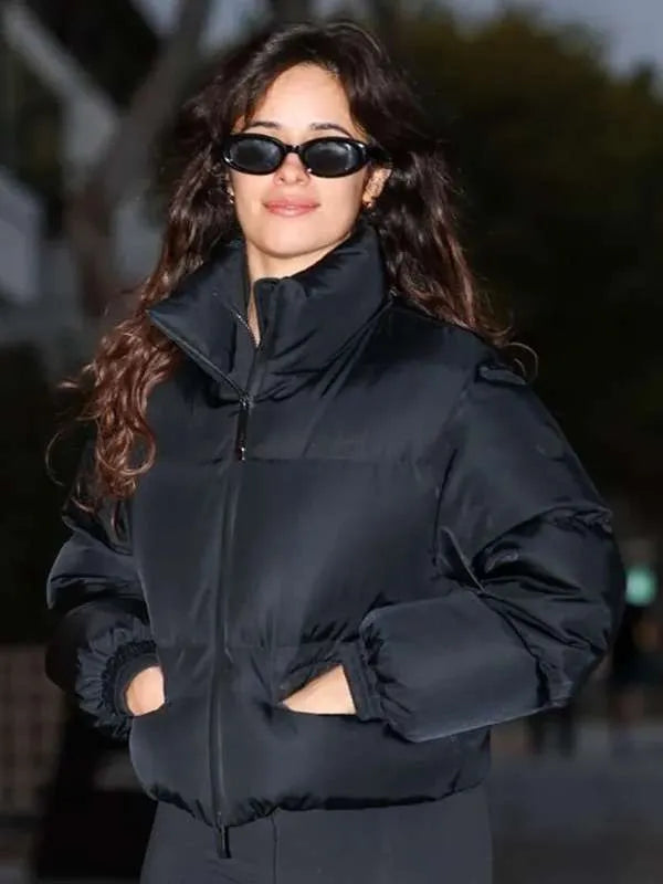 Camila Cabello Black Puffer Jacket