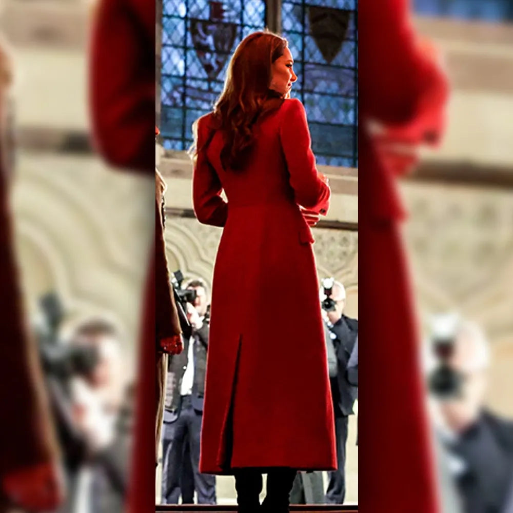 Christmas Kate Middleton Red Coat