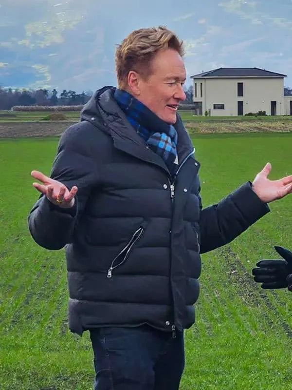 Conan O Brien Must Go S02 Blue Puffer Jacket