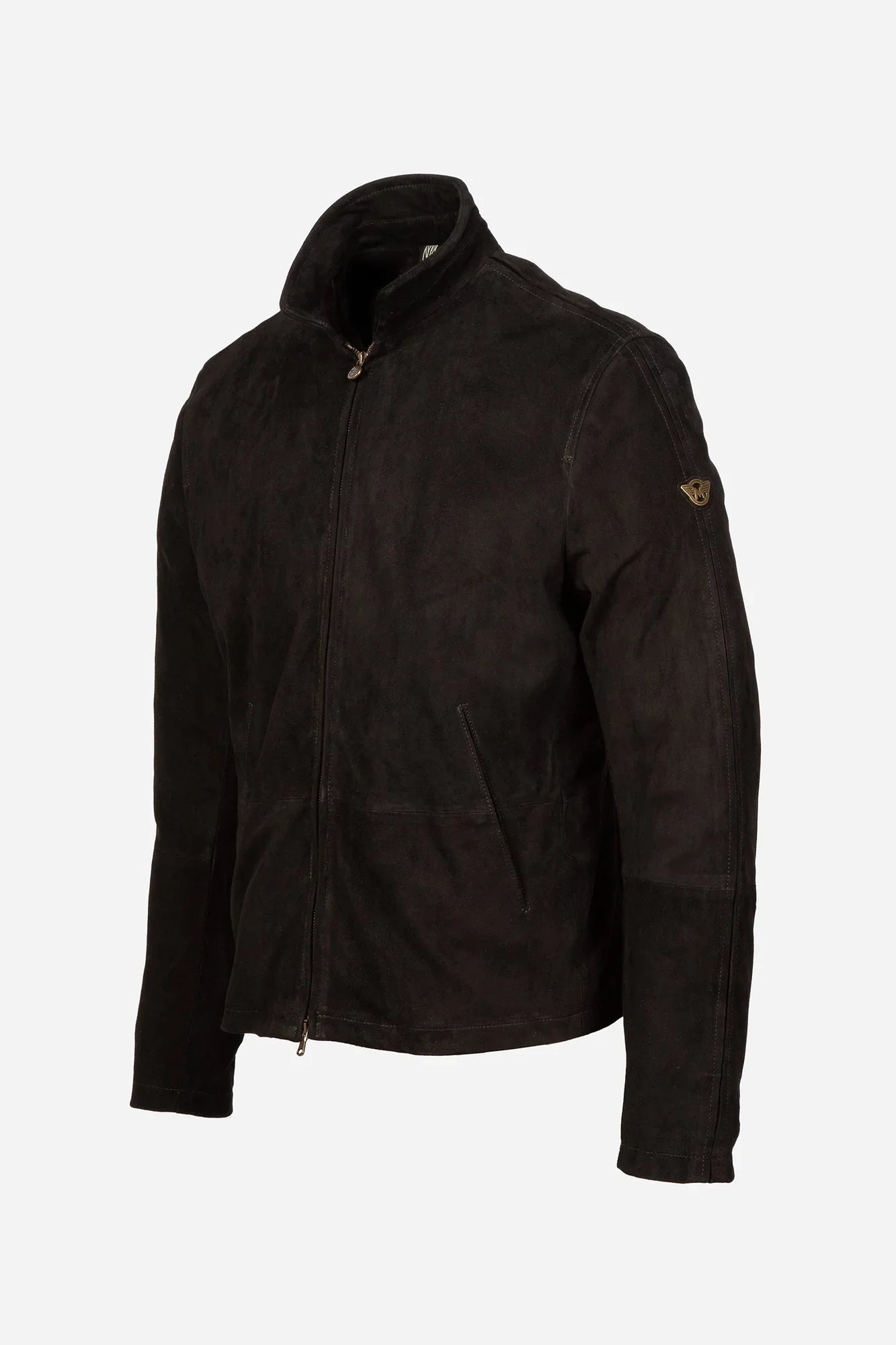 Craig suede blouson jacket front view stylish look
