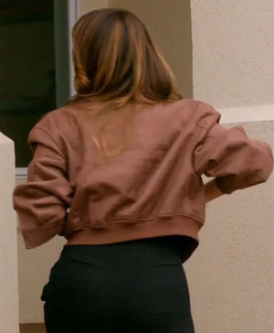 D’Arcy Carden Wild Vacation Rentals Suede Bomber Jacket