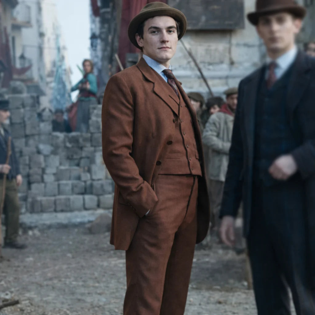 Donal Finn Young Sherlock 2026 Brown Suit