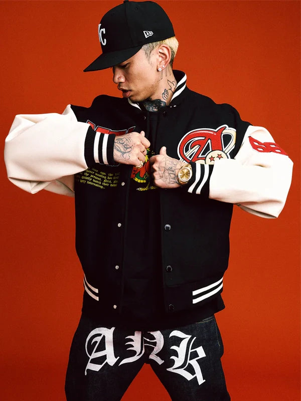 Doncare-Afgk-Dragon-Ball-Varsity-Jacket-Black
