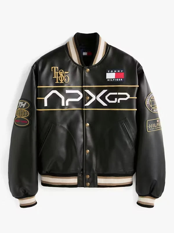 F1-Movie-Racing-Tommy-Hilfiger-Black-Varsity-Jacket