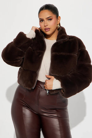 Fashion-Nova-Ella-Faux-Fur-Jacket-In-Brown