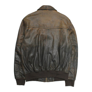 Frye Leather Jacket Brown Sale