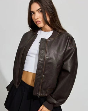 Garage-Clothing-Brown-Leather-Jacket