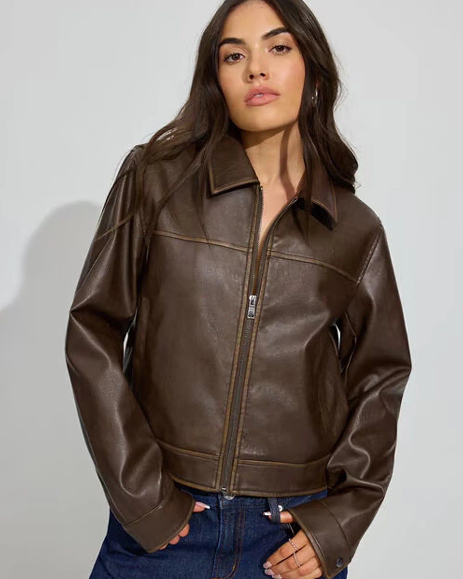 Garage-Clothing-Leather-Jacket-Brown