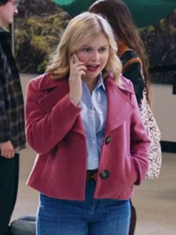 Ghosts Rose McIver Pink Wool Jacket