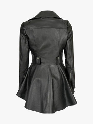 Gonzalez-Womens-Black-Asymmetrical-Peplum-Leather-Jacket-4