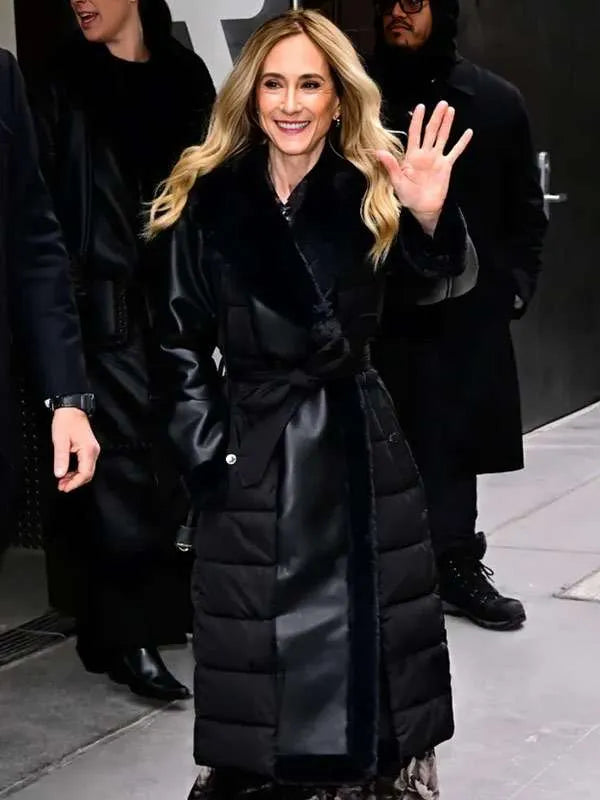 NYC 2026 Holly Hunter Fur Trim Coat