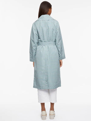 Houndstooth-Belted-Long-Rain-Coat-Back