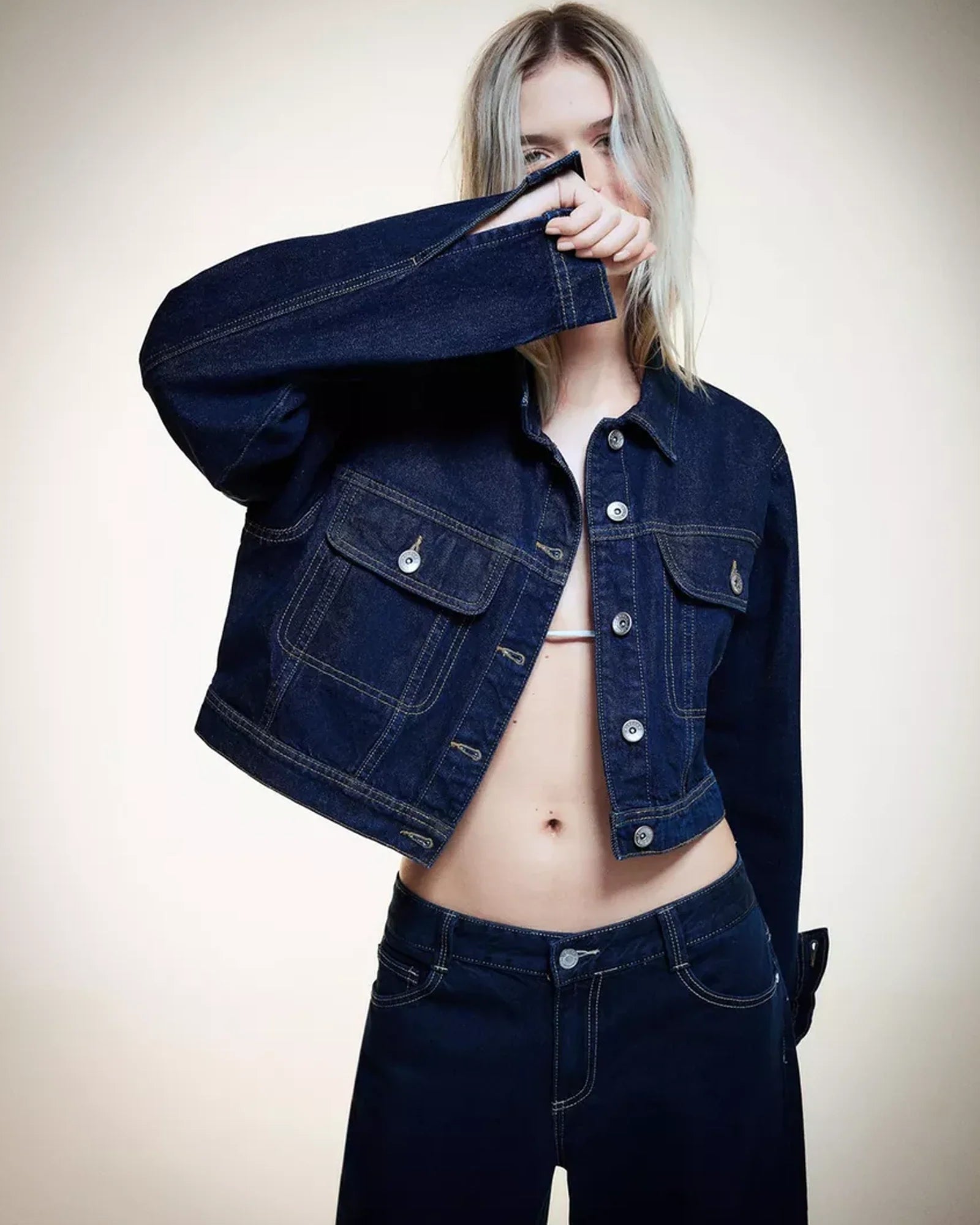 Matching Denim Jacket And Jeans Set