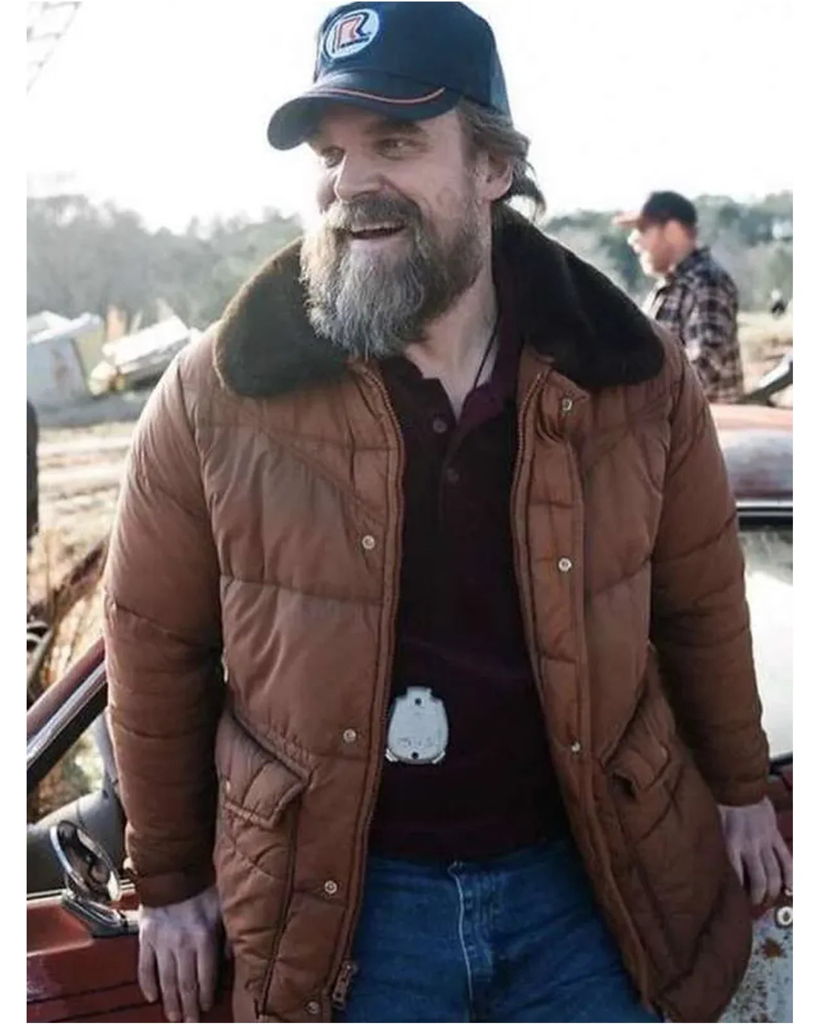 Jim Hopper Stranger Things Brown Shearling Jacket