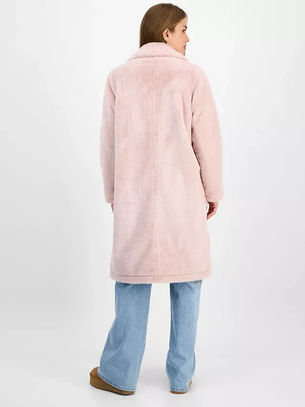 Jou-Jou-Juniors-Faux-Fur-Double-Breasted-Coat-Pink