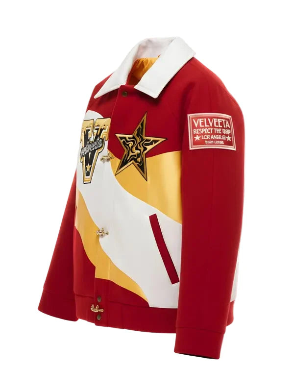 Kevin-Leonel-x-Velveeta-Varsity-Red-Jacket