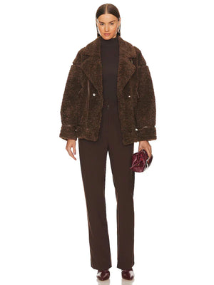 LAMARQUE-Badu-Faux-Shearling-Jacket-In-Brown